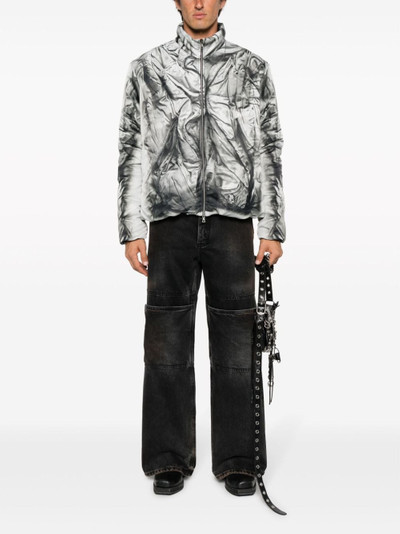 Y/Project Compact-print high-neck jacket outlook