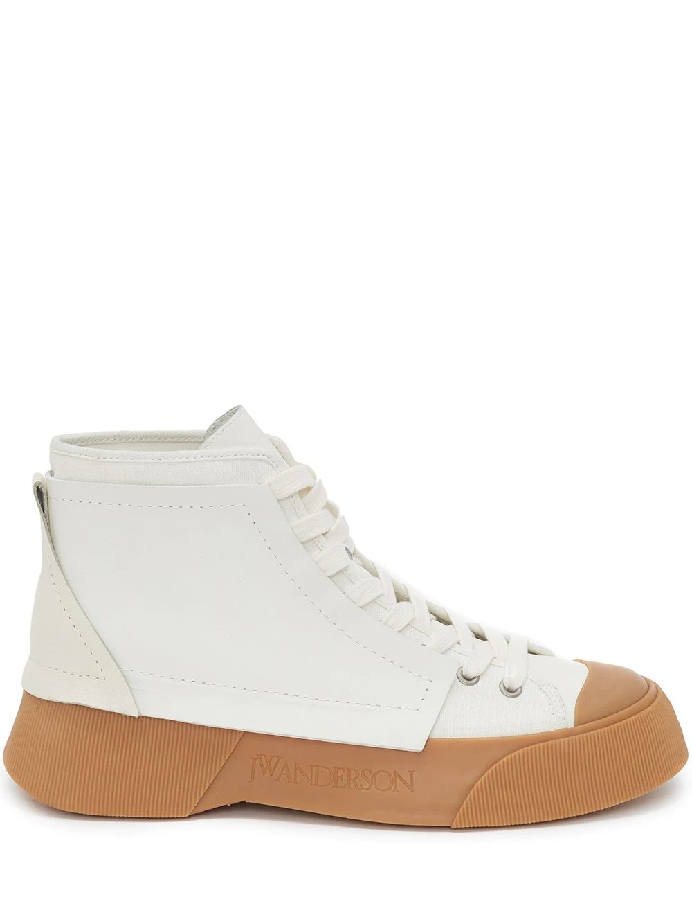 panelled high-top sneakers - 1