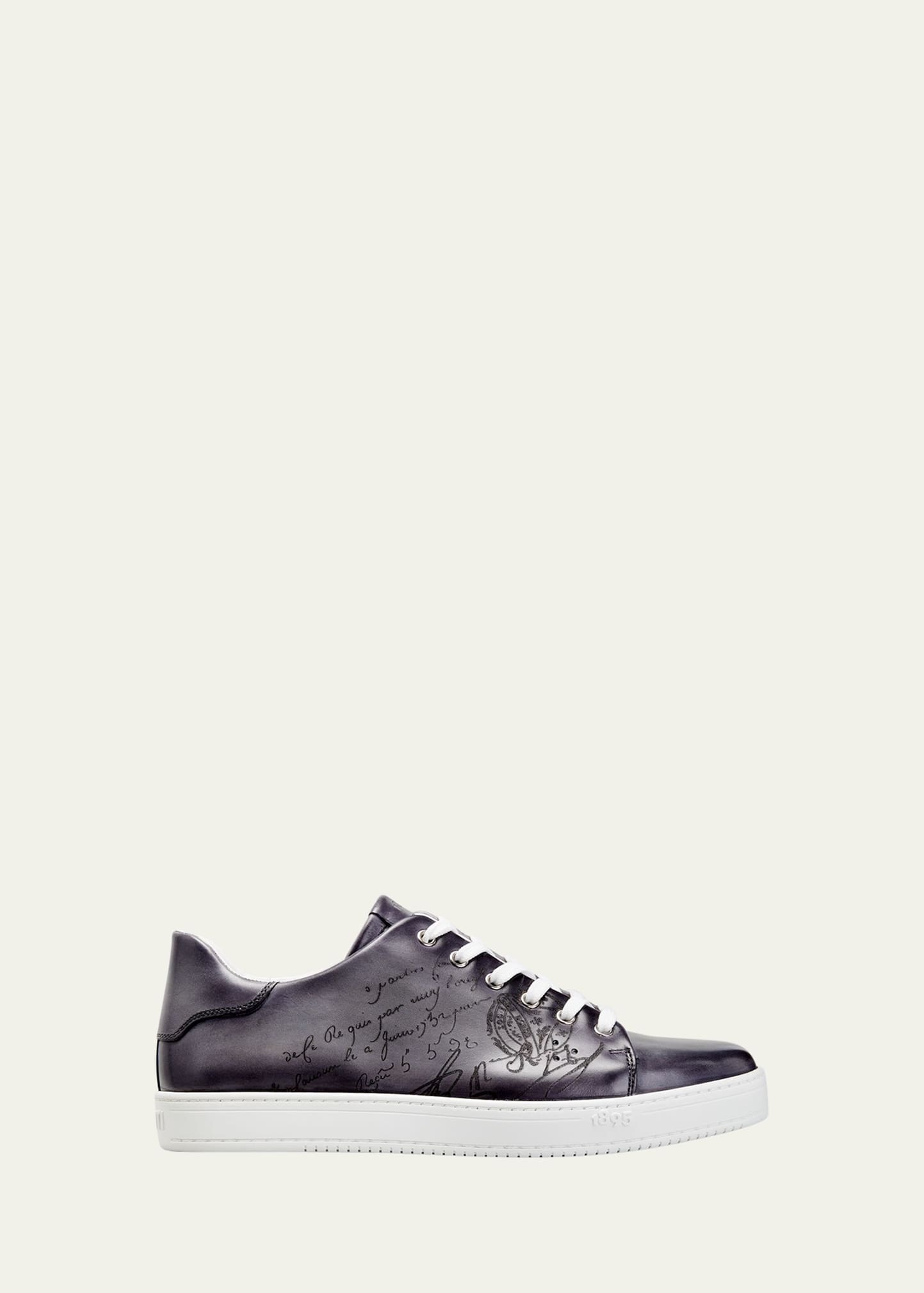 Men's Script-Embossed Low-Top Sneakers - 1