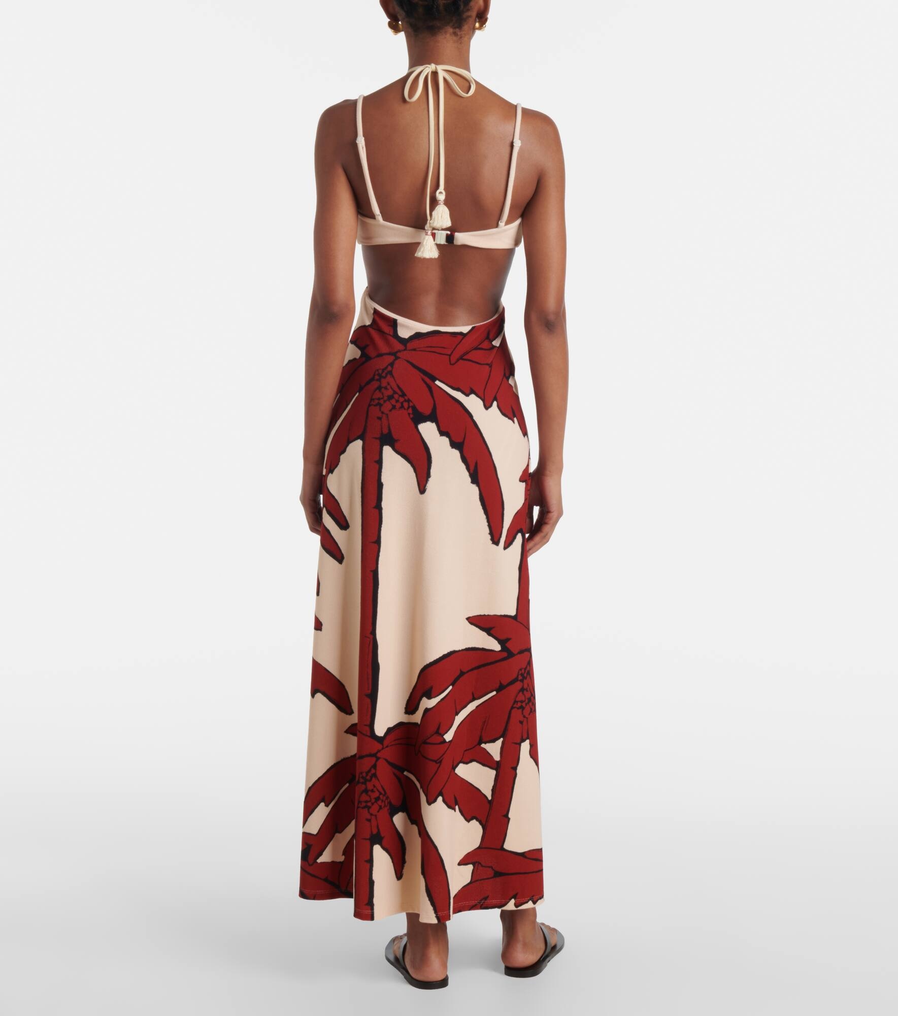 Printed cutout midi dress - 3