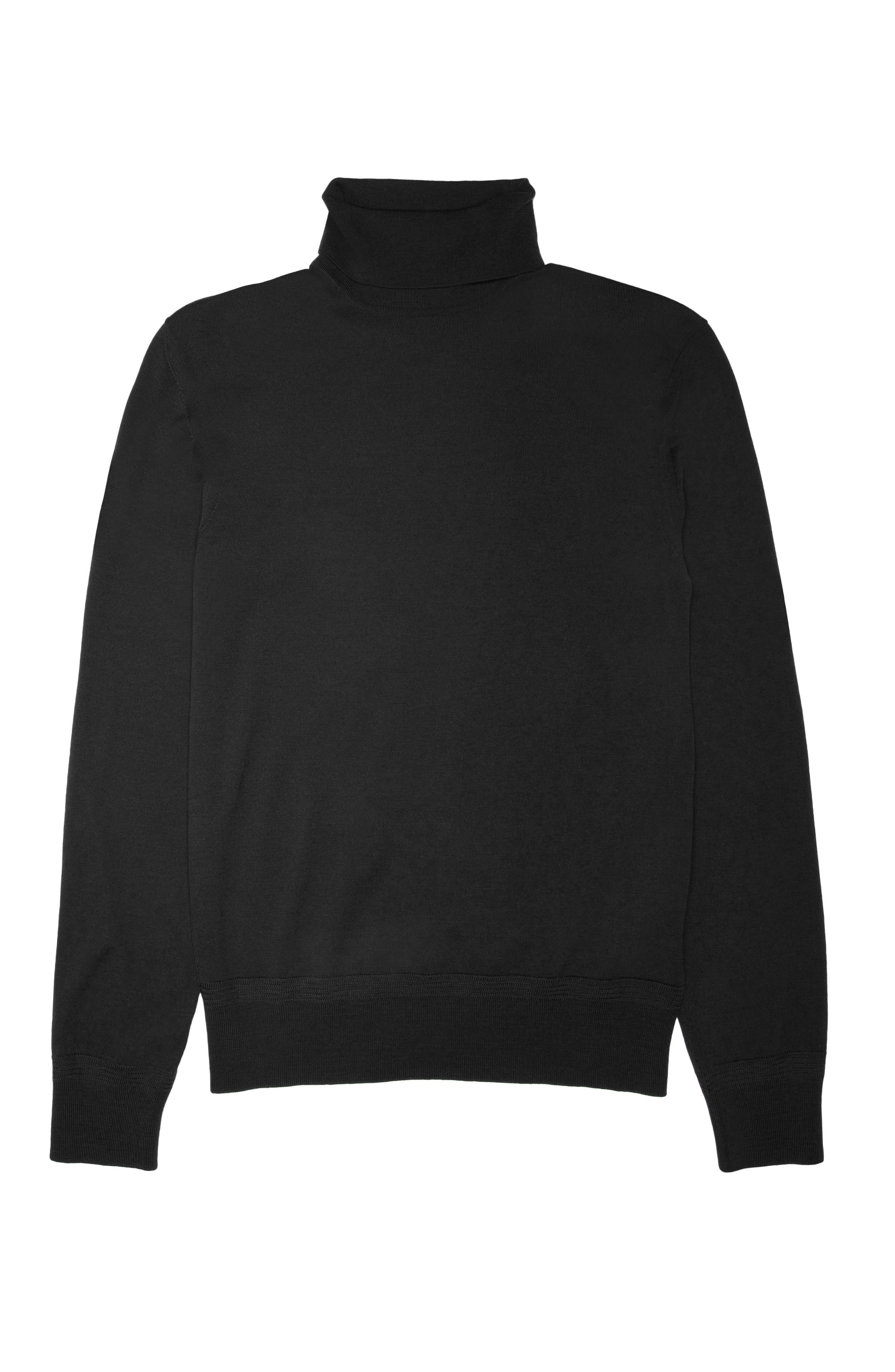 Fine Gauge Merino Wool Turtleneck Sweater - 5