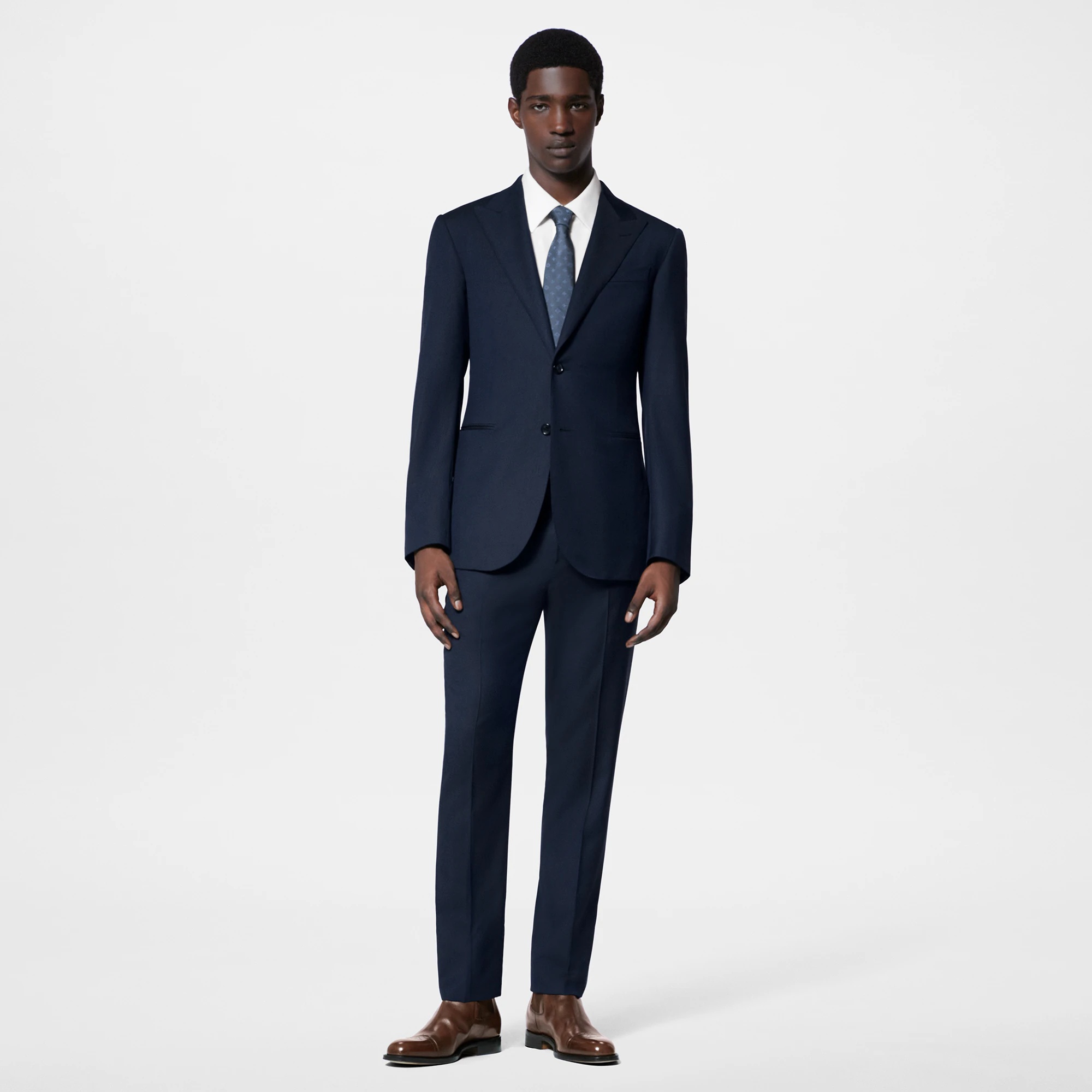 Single-Breasted Wool Pont Neuf Suit - 8