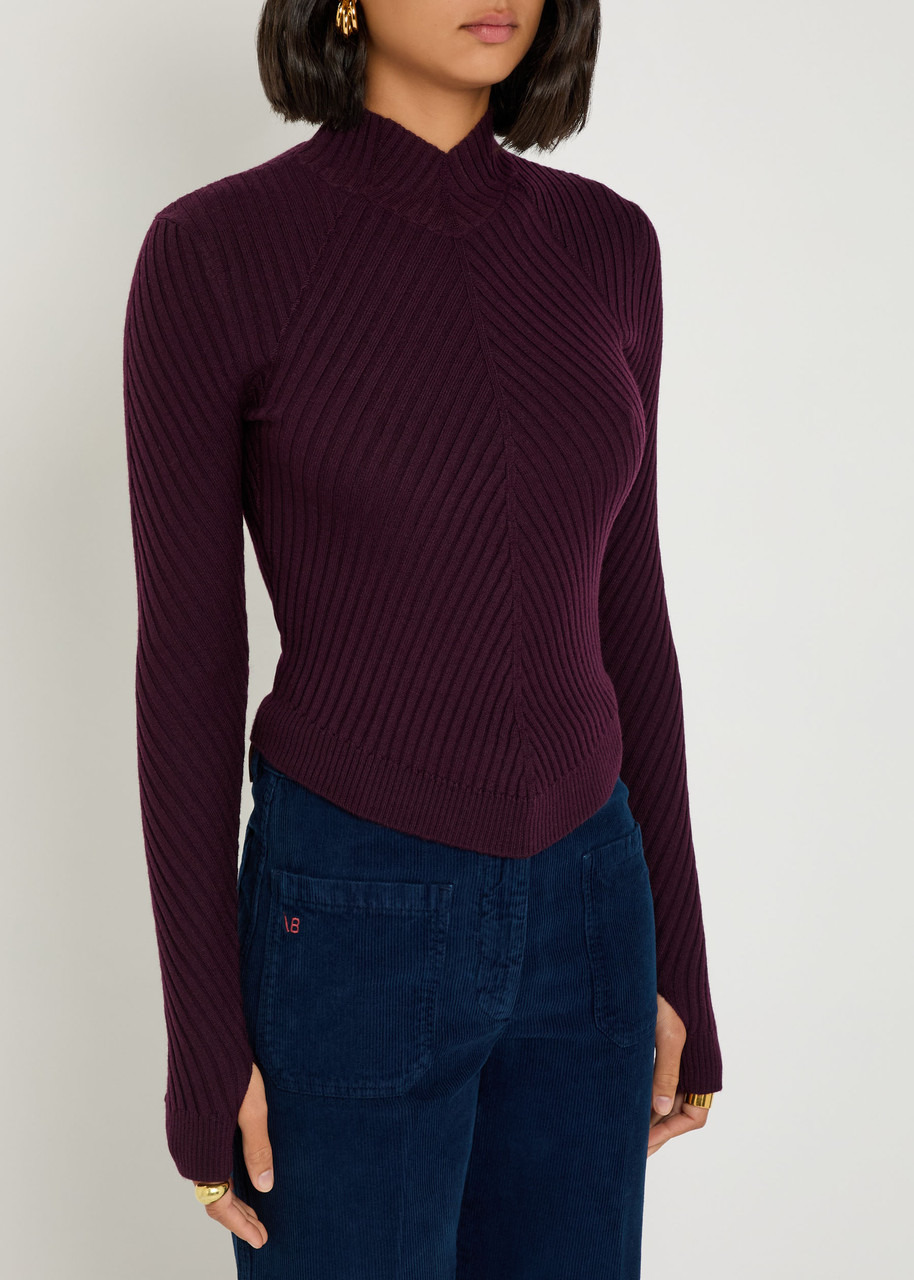 Victoria Beckham Ribbed Merino Wool top - 2