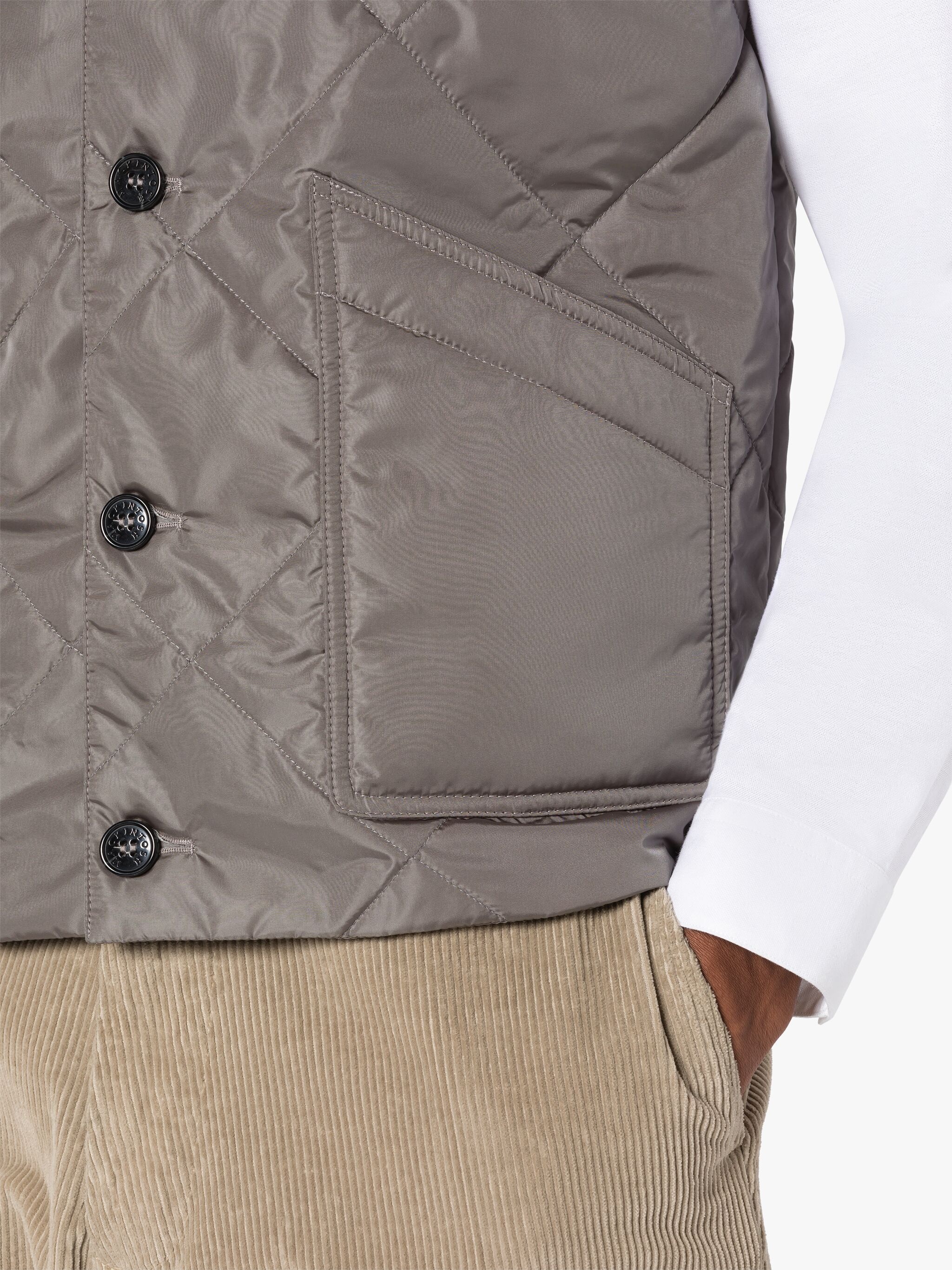 NEW HIG GREY NYLON QUILTED LINER VEST - 5