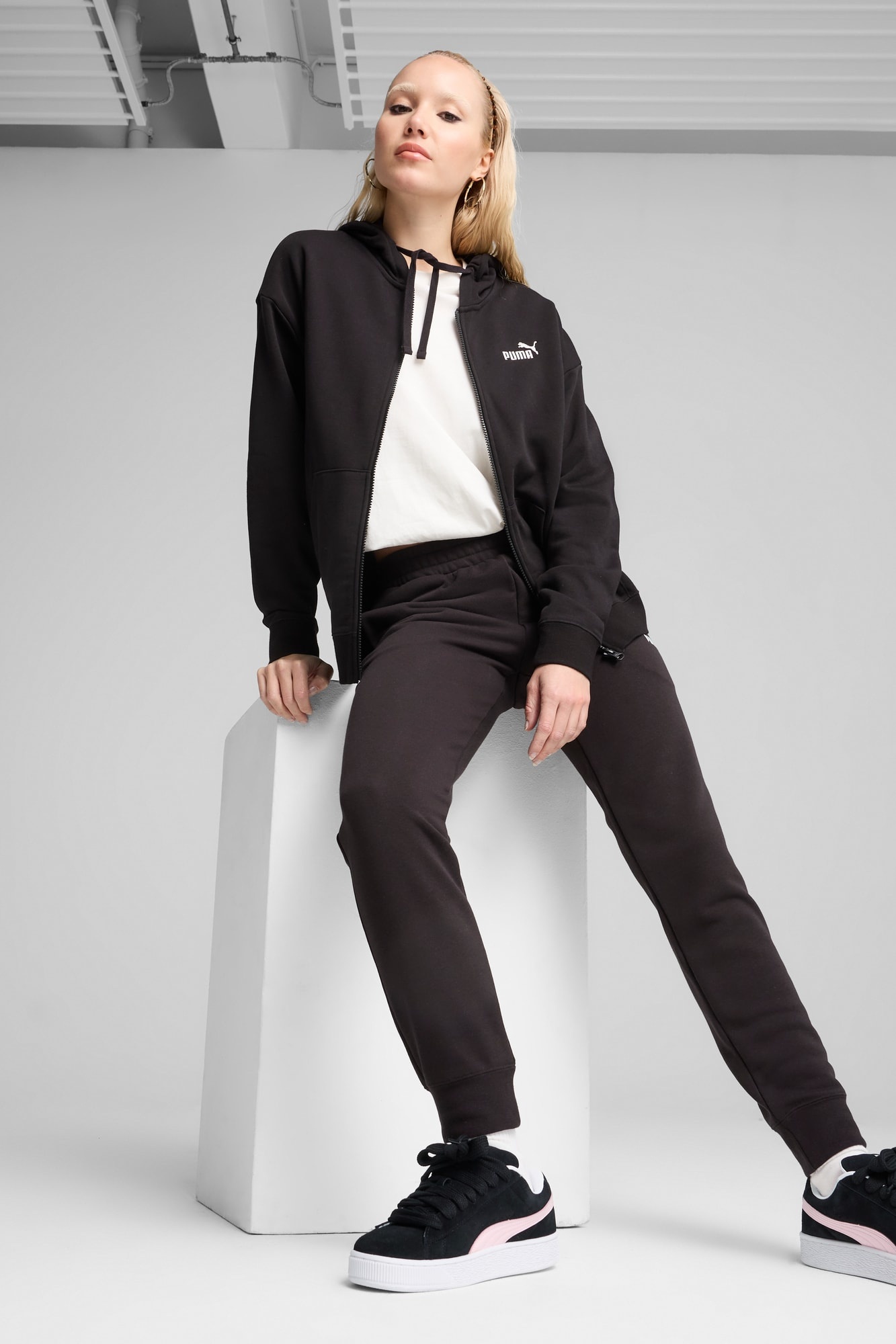 Essentials Small No. 1 Logo French Terry Women's Comfort Full-Zip Hoodie - 5