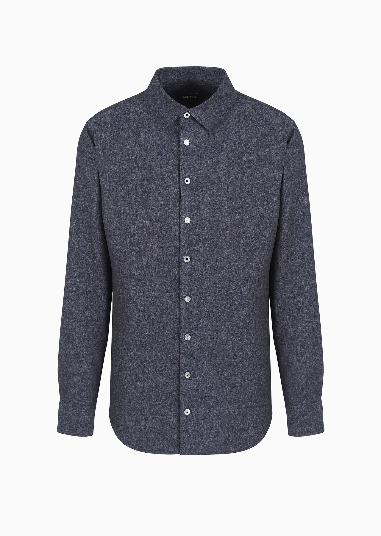 Denim Collection shirt in virgin wool, viscose and silk - 1