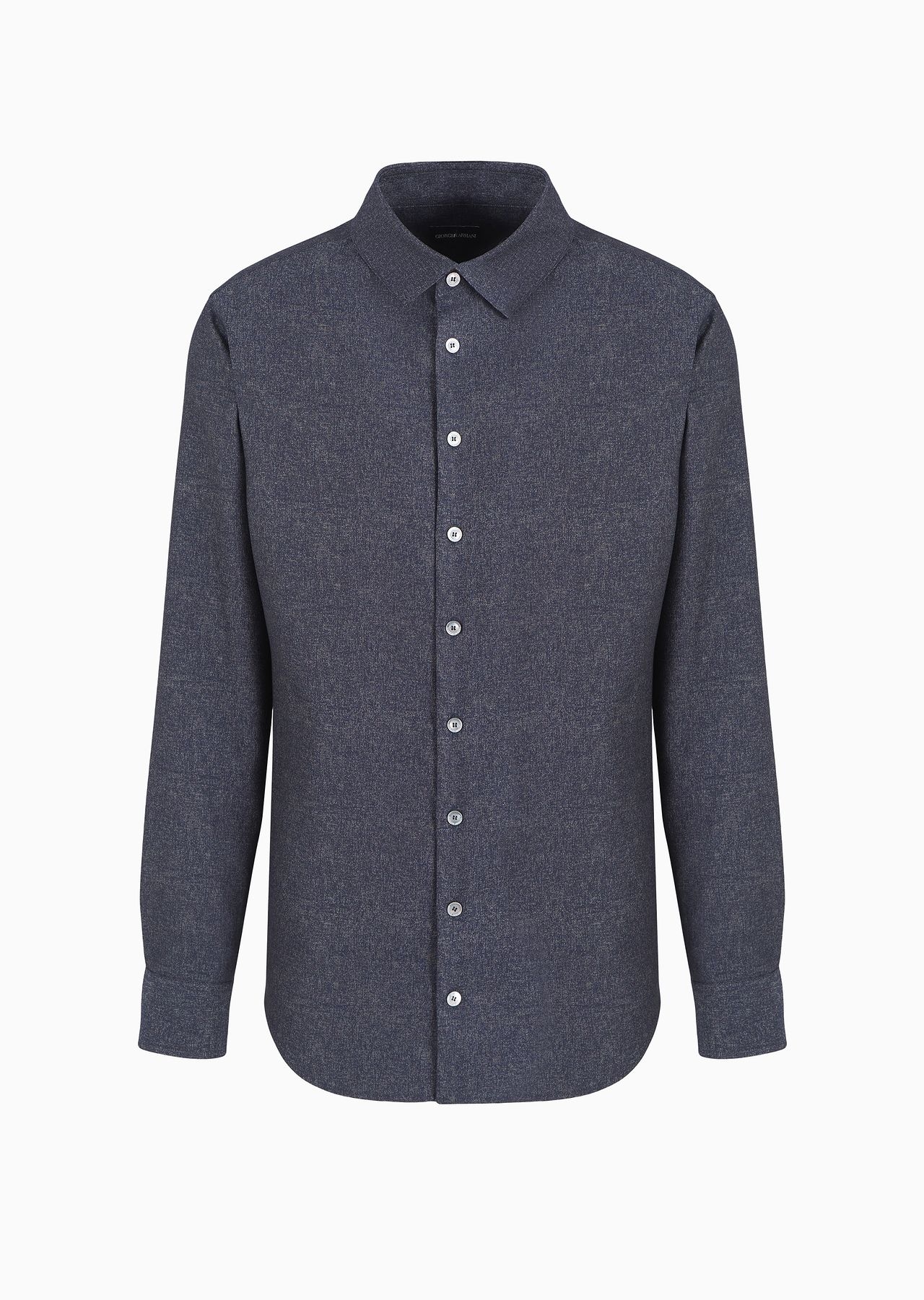 Denim Collection shirt in virgin wool, viscose and silk - 1