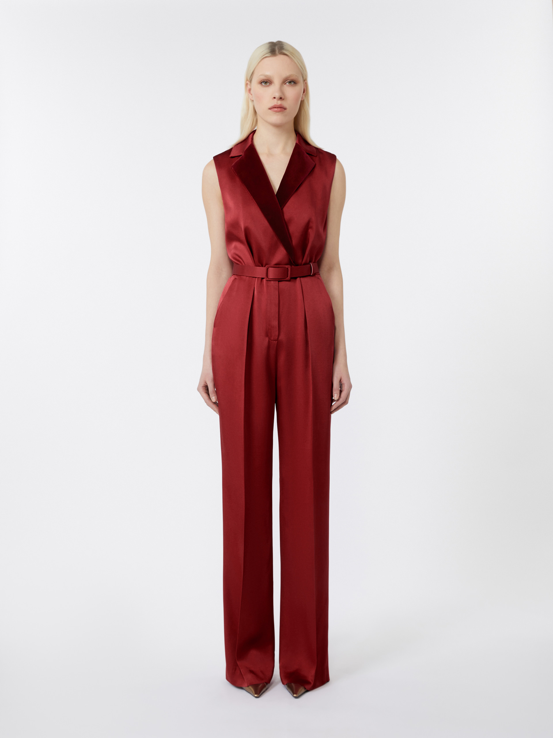 SCALATA Tuxedo jumpsuit in enver satin - 3