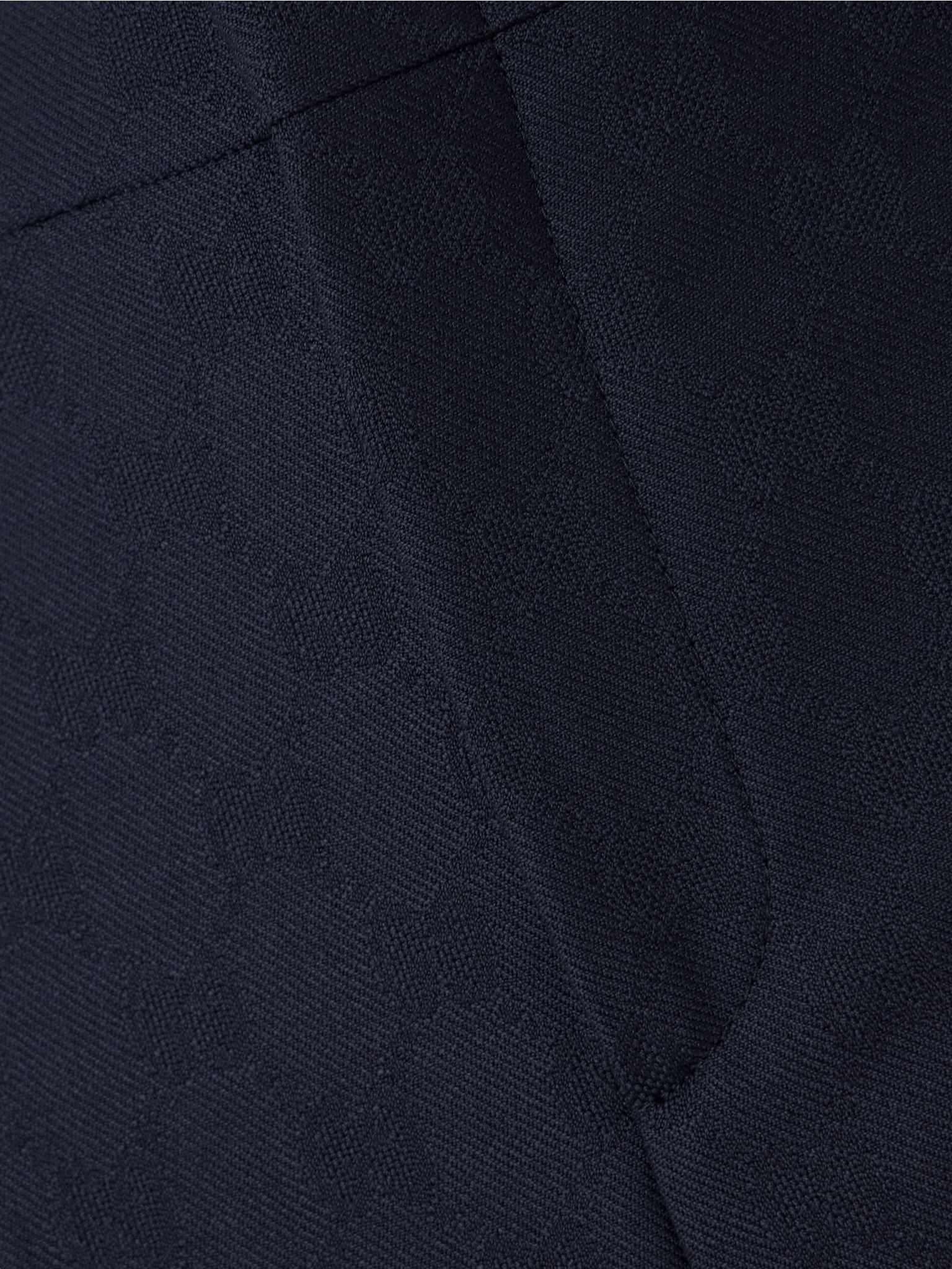 Cropped wool-jacquard straight-leg pants Midnight blue - 4