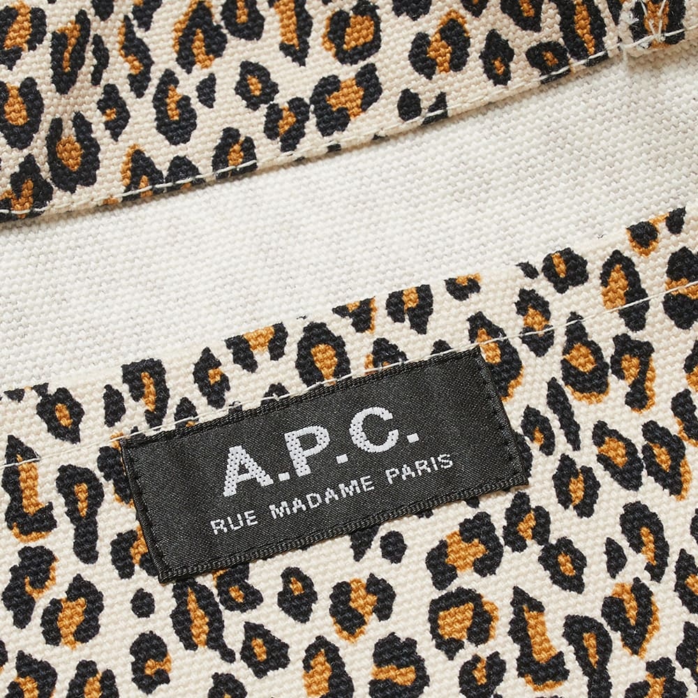 A.P.C Lou Leopard Print Tote Bag - 3