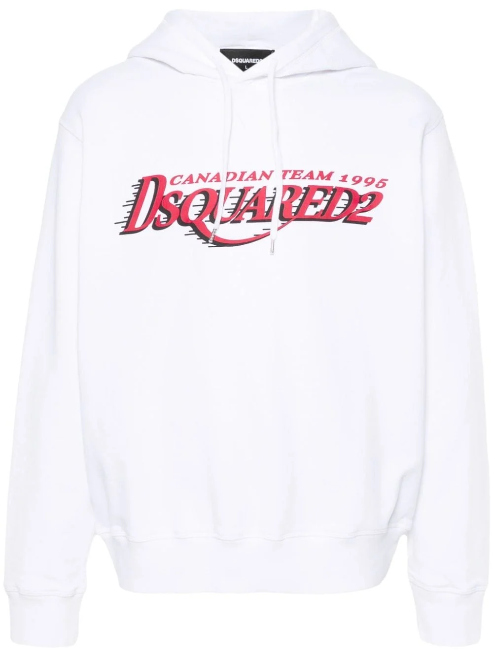 logo-print cotton hoodie - 1