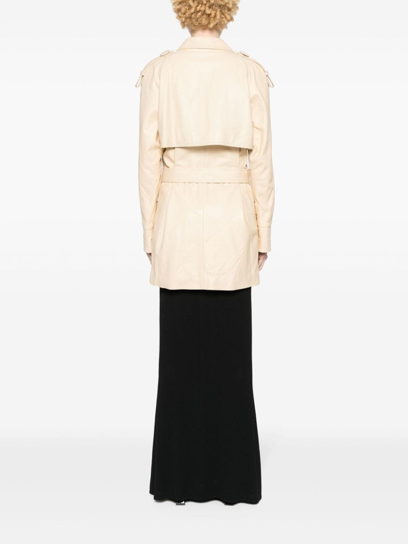 double-breasted leather coat 4