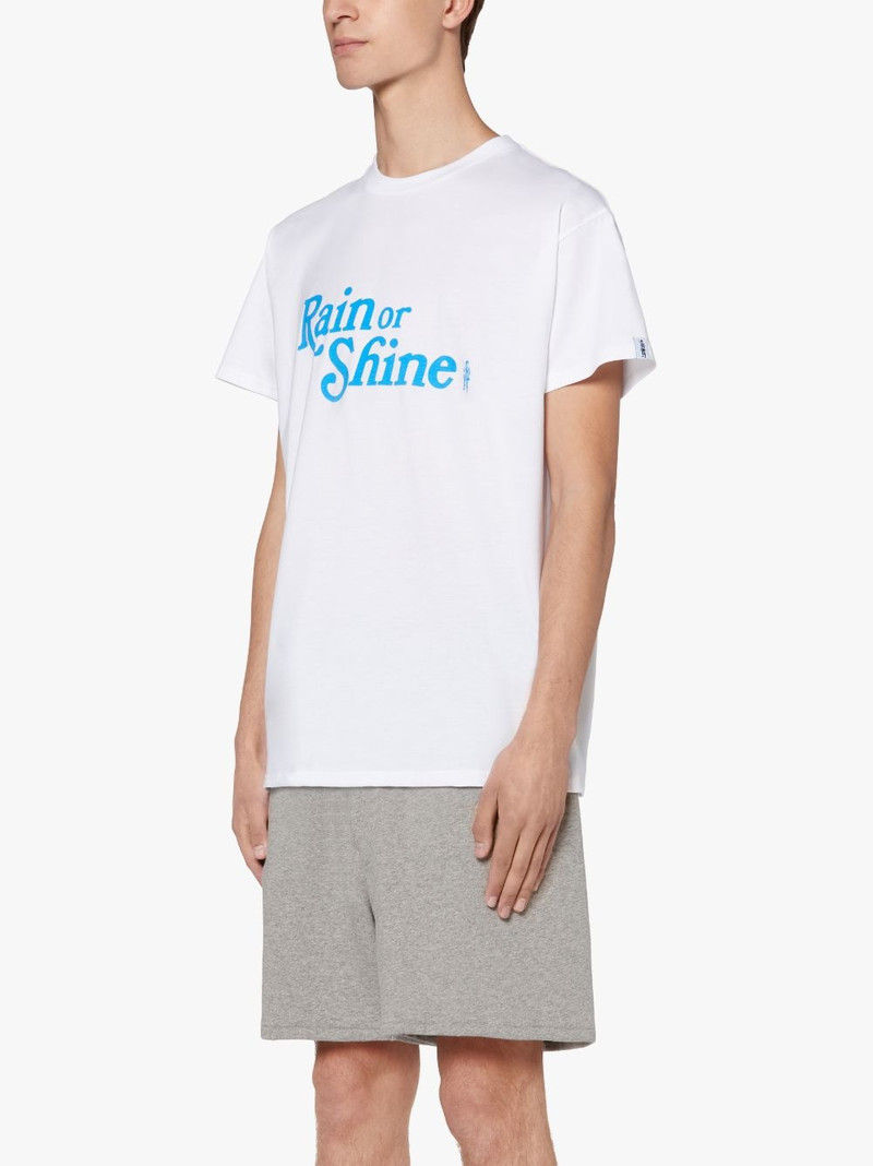 WHITE X BLUE COTTON RAIN OR SHINE T-SHIRT 3