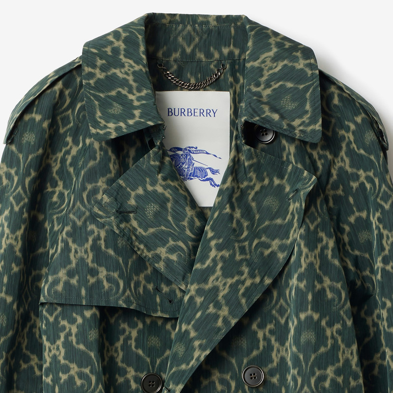 Long Baroque Viscose Blend Trench Coat 6