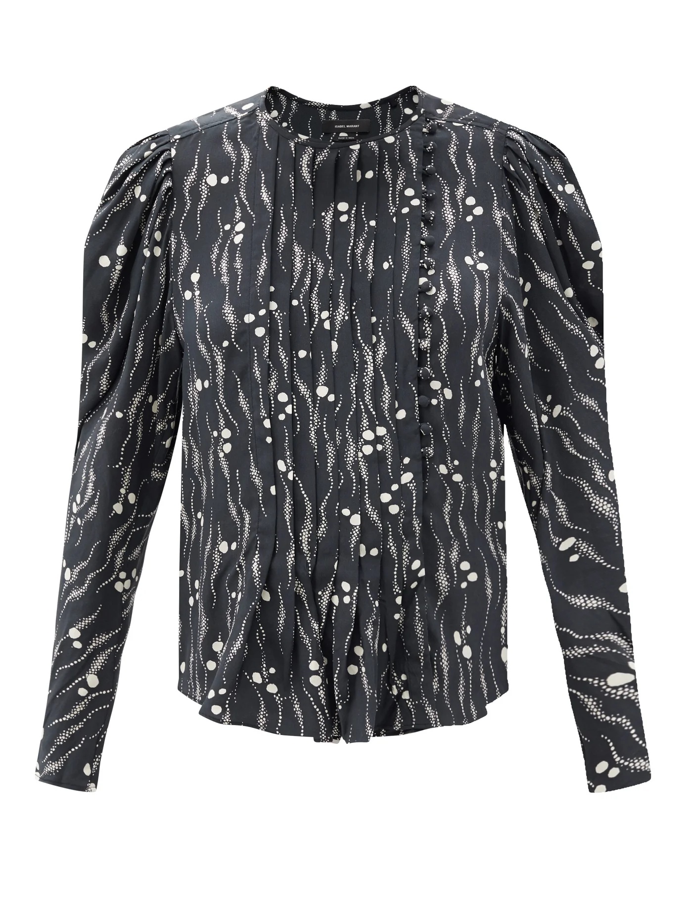 Bayos abstract-print silk crepe de Chine blouse - 1