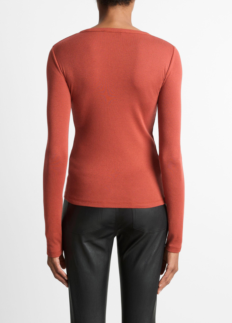 Vince Essential Pima Cotton-Blend Long-Sleeve T-Shirt outlook