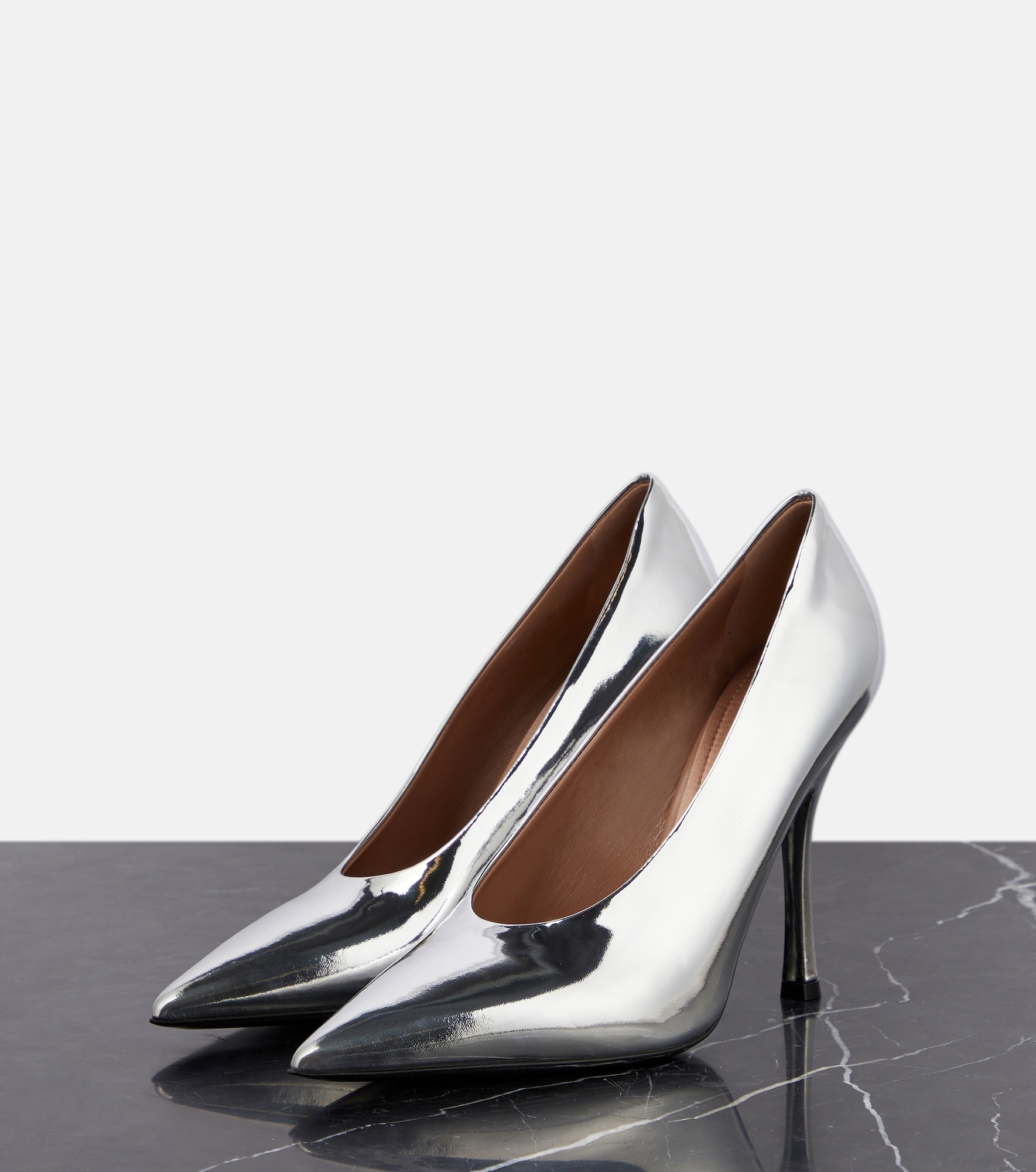 Nite-Out mirrored leather pumps - 5