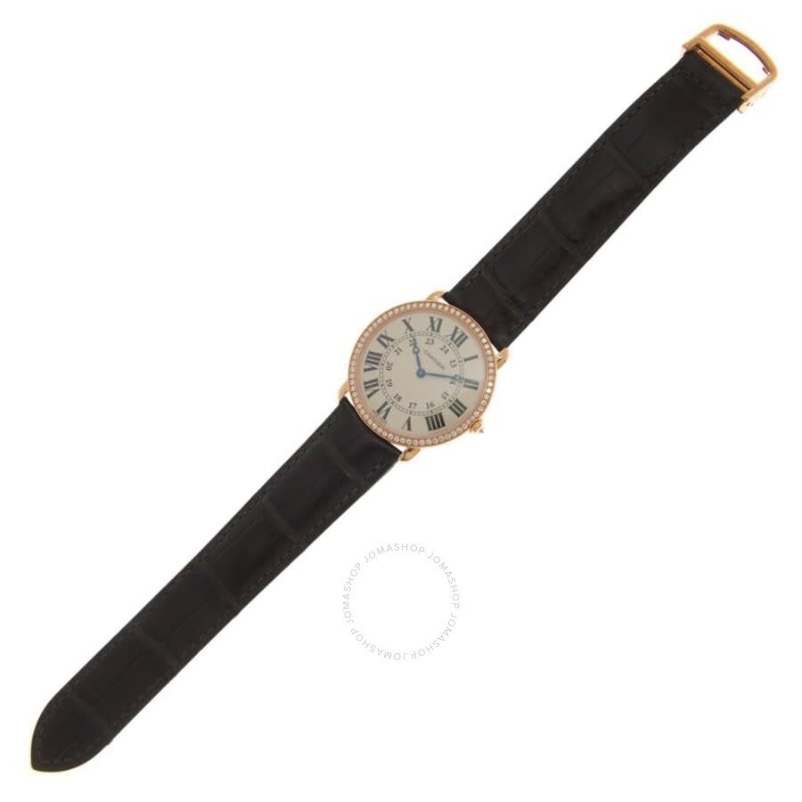 Pre-owned Cartier Ronde Louis Cartier GMT Diamond Silver Dial Ladies Watch WR000651 - 3