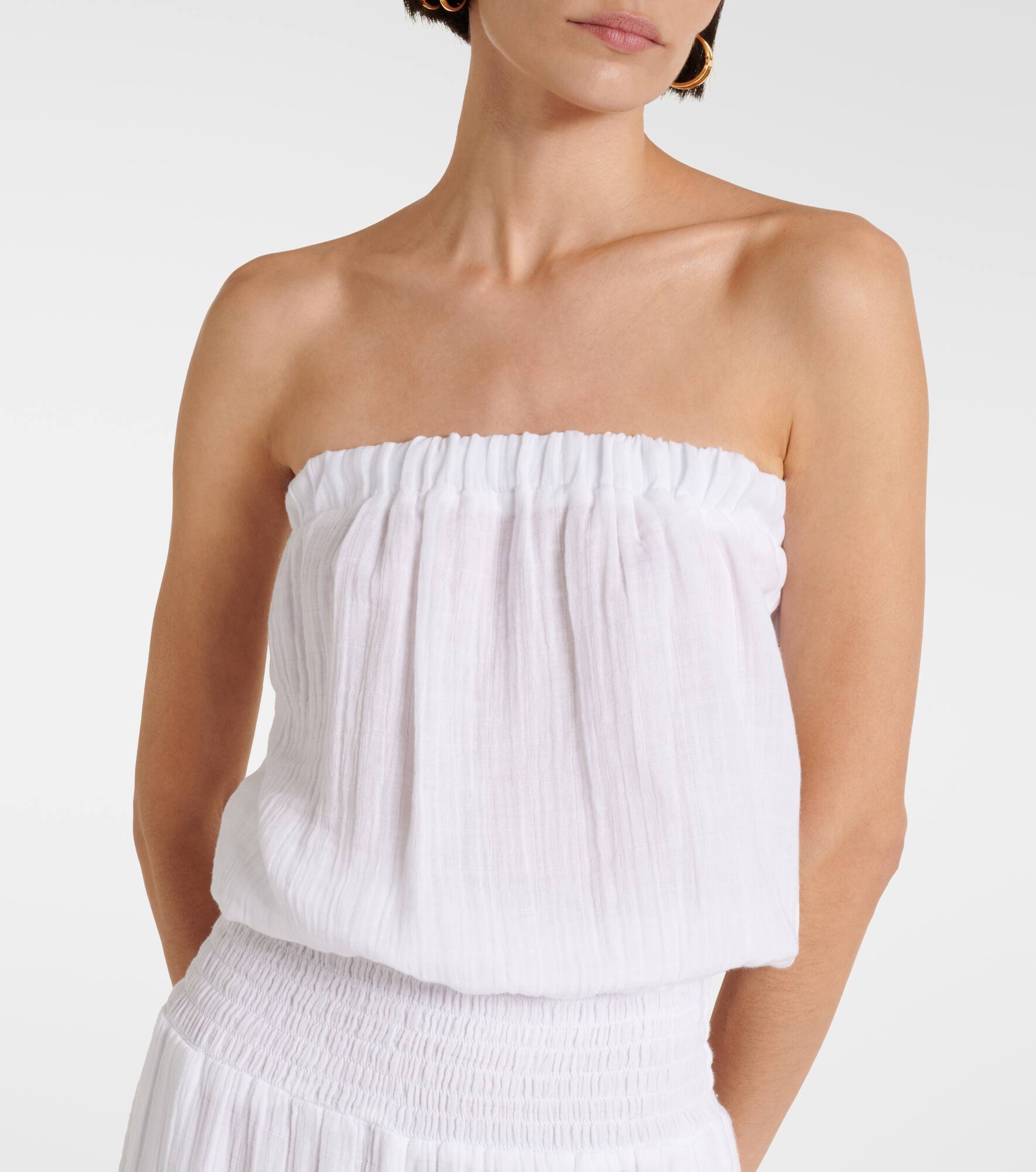 Naomi strapless cotton jumpsuit - 4