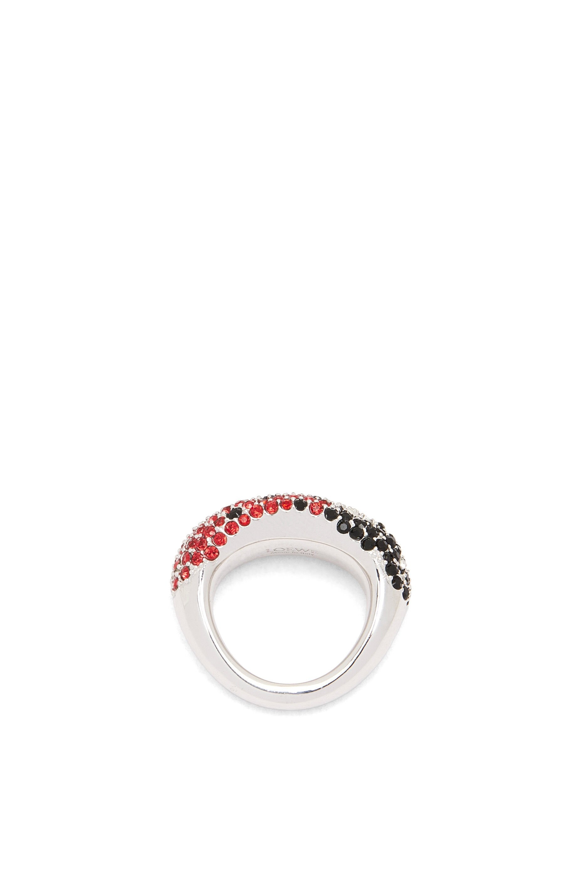Signet ring in sterling silver and crystals - 3