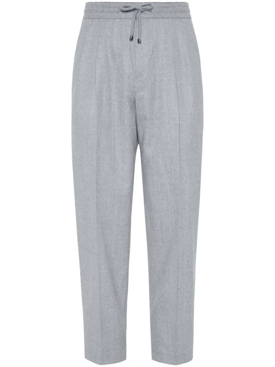 Brunello Cucinelli Grey Wool Pants - 1