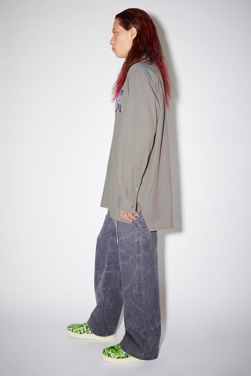 Long sleeve shirt - Turquoise/red 4