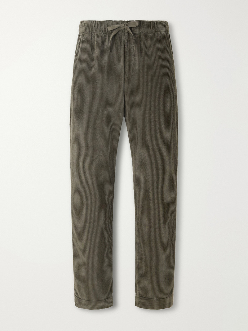 Joggy Straight-Leg Cotton-Corduroy Trousers 1