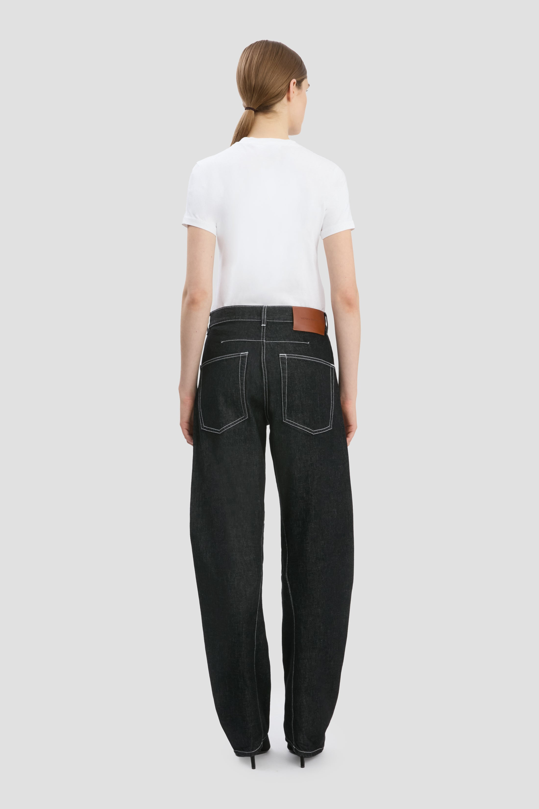 Twisted Low-Rise Slouch Jean In Washed Black - 4