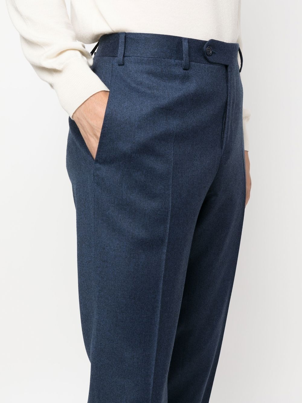 slim fit wool trousers - 5