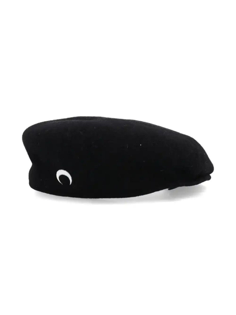 Marine Serre Crescent Moon-embroidered beret outlook