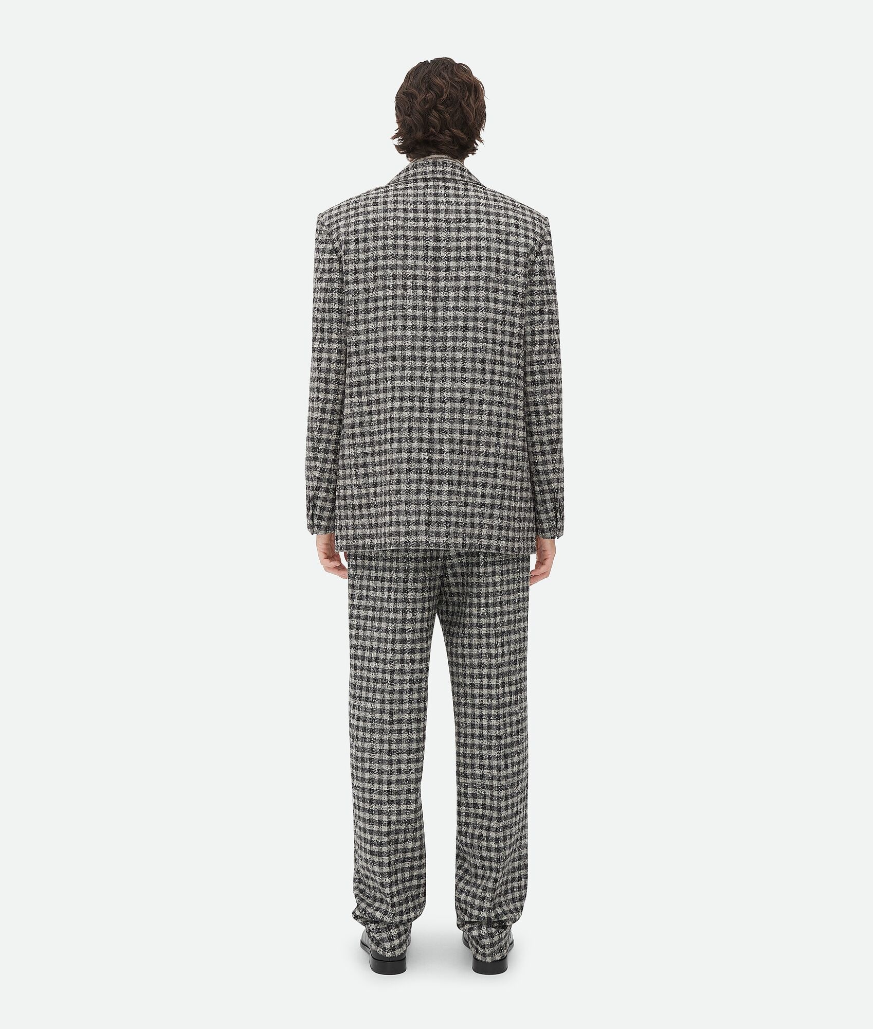 Boucle Gingham Wool Jacket - 3
