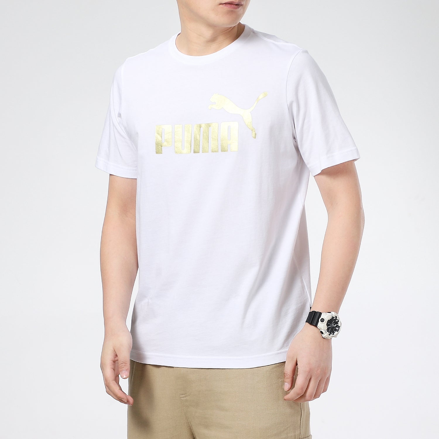 PUMA Printed Short Sleeve T-Shirt 'White' 845573-02 - 5