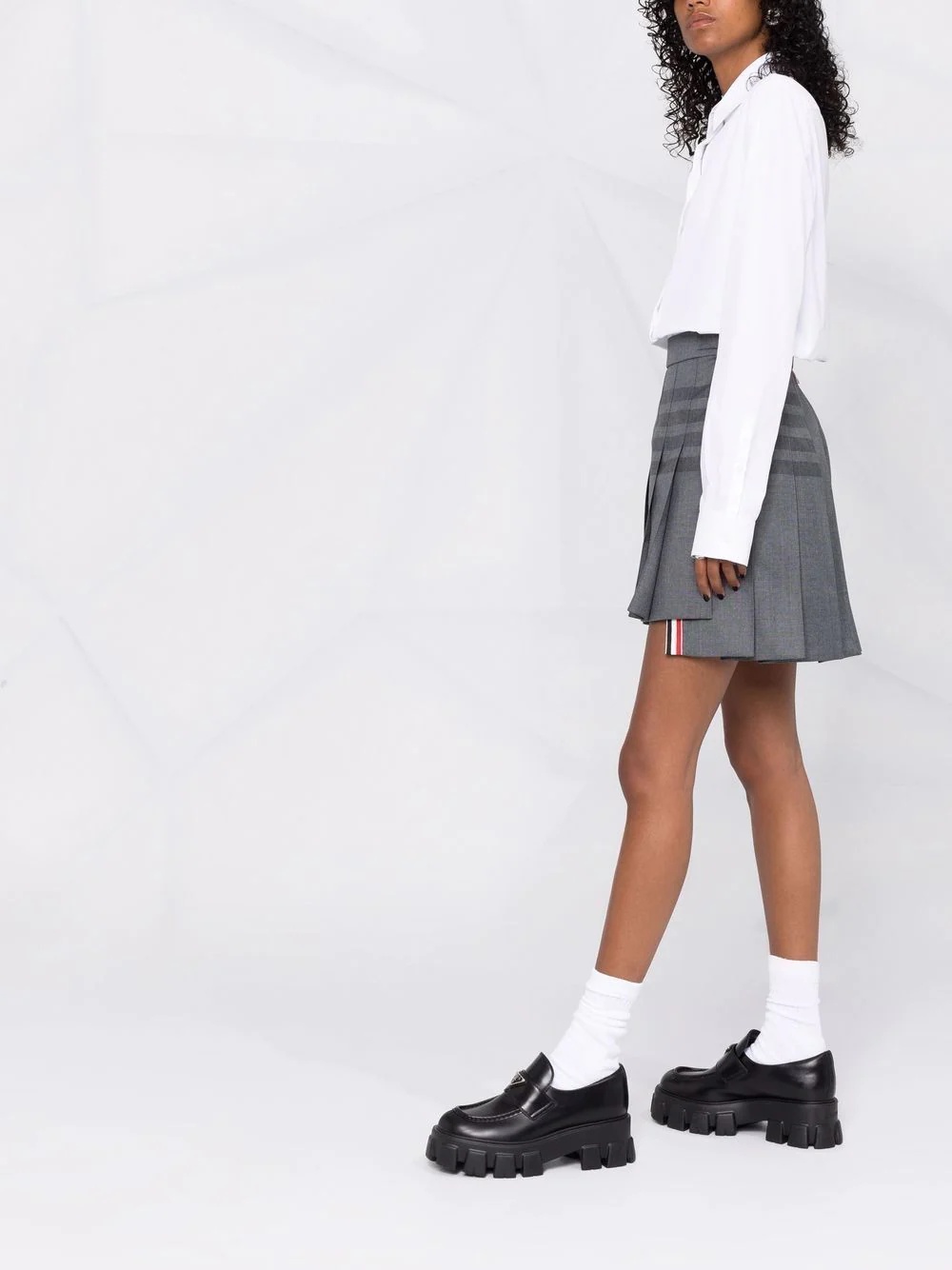 4-Bar pleated mini skirt - 4