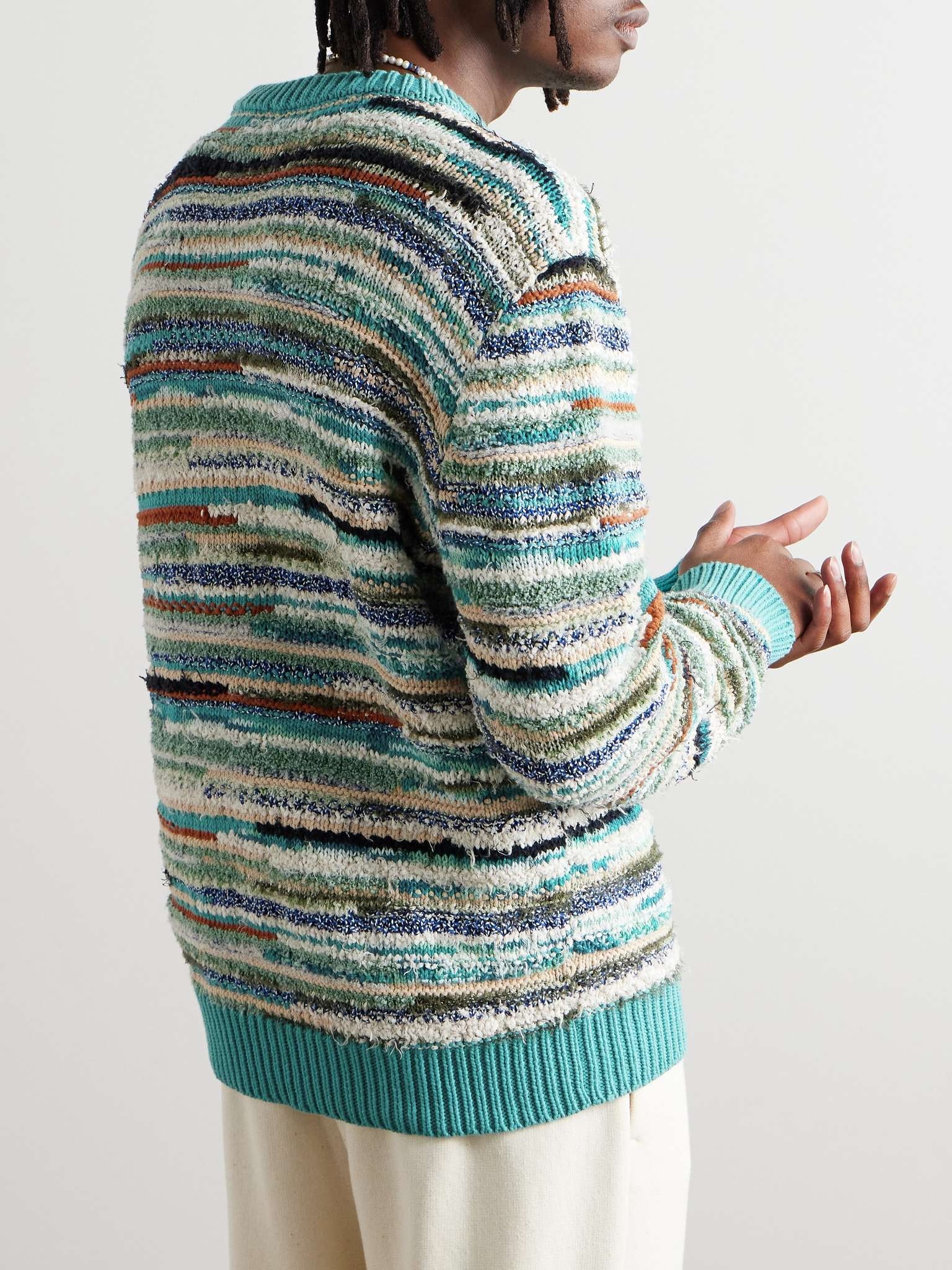 Madurai Striped Cotton-Blend Sweater - 3