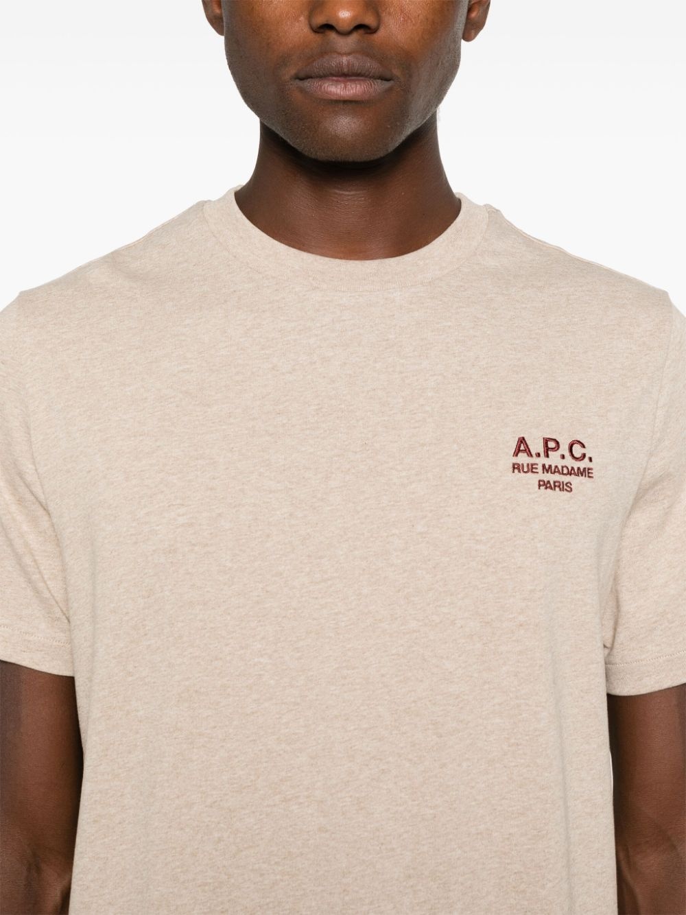 logo-embroidered mÃ©lange T-shirt - 5