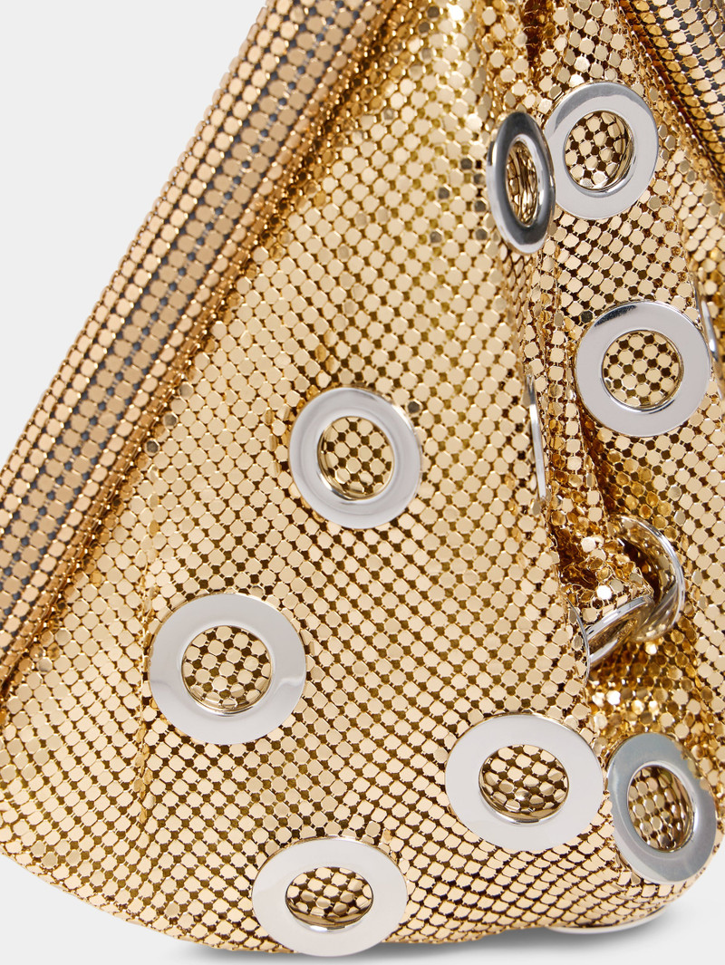 GOLDEN CHAINMAIL POCKET BAG WITH METALLIC EYELETS 4
