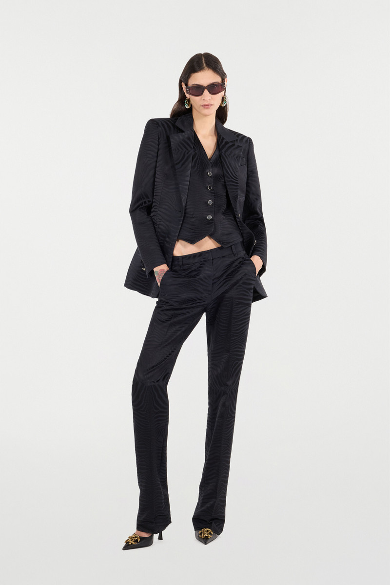 Roberto Cavalli Blazer With Solid-Color Tiger Skin Design outlook