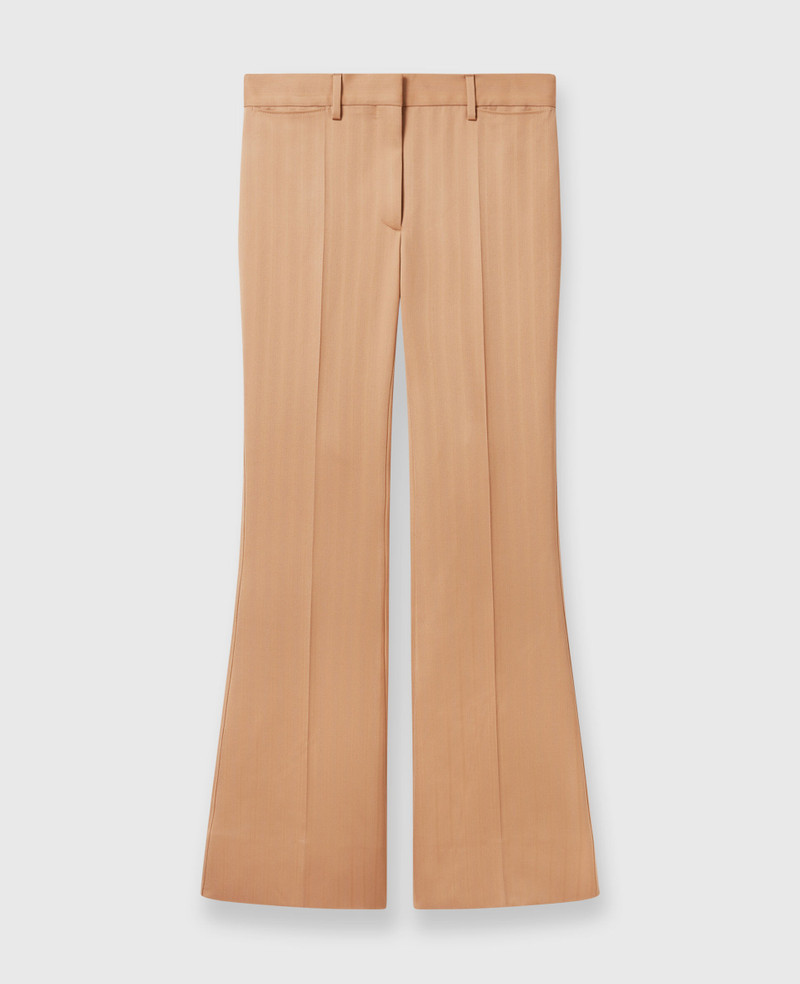 Low-Rise Striped Flared Trousers 1