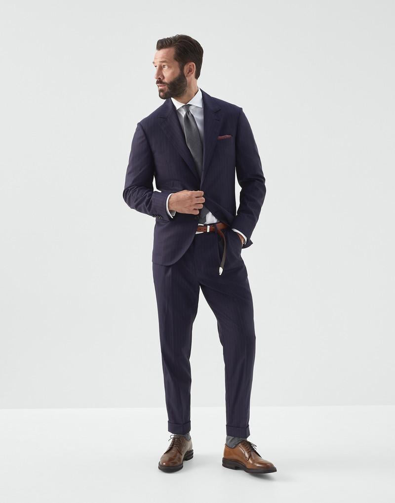 Brunello Cucinelli Twill basic fit shirt with spread collar outlook