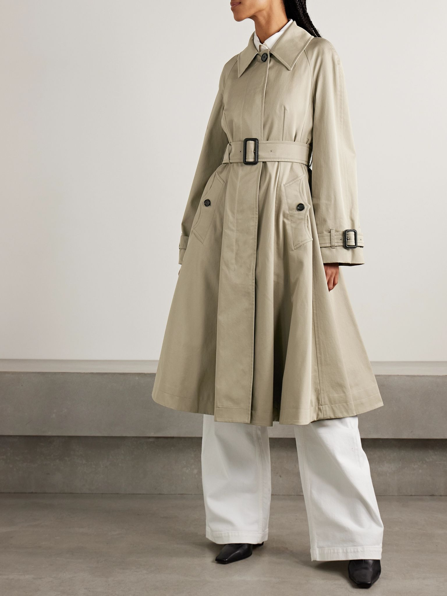 Ellingham belted cotton-gabardine trench coat Taupe - 3