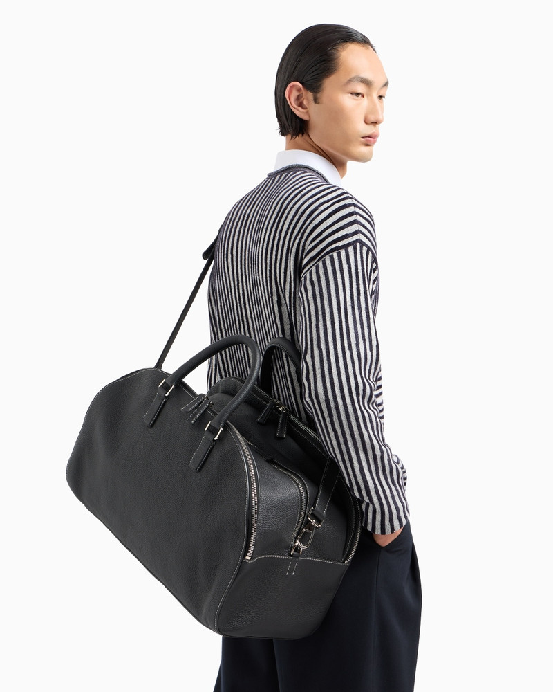 PEBBLED LEATHER DUFFEL BAG 8