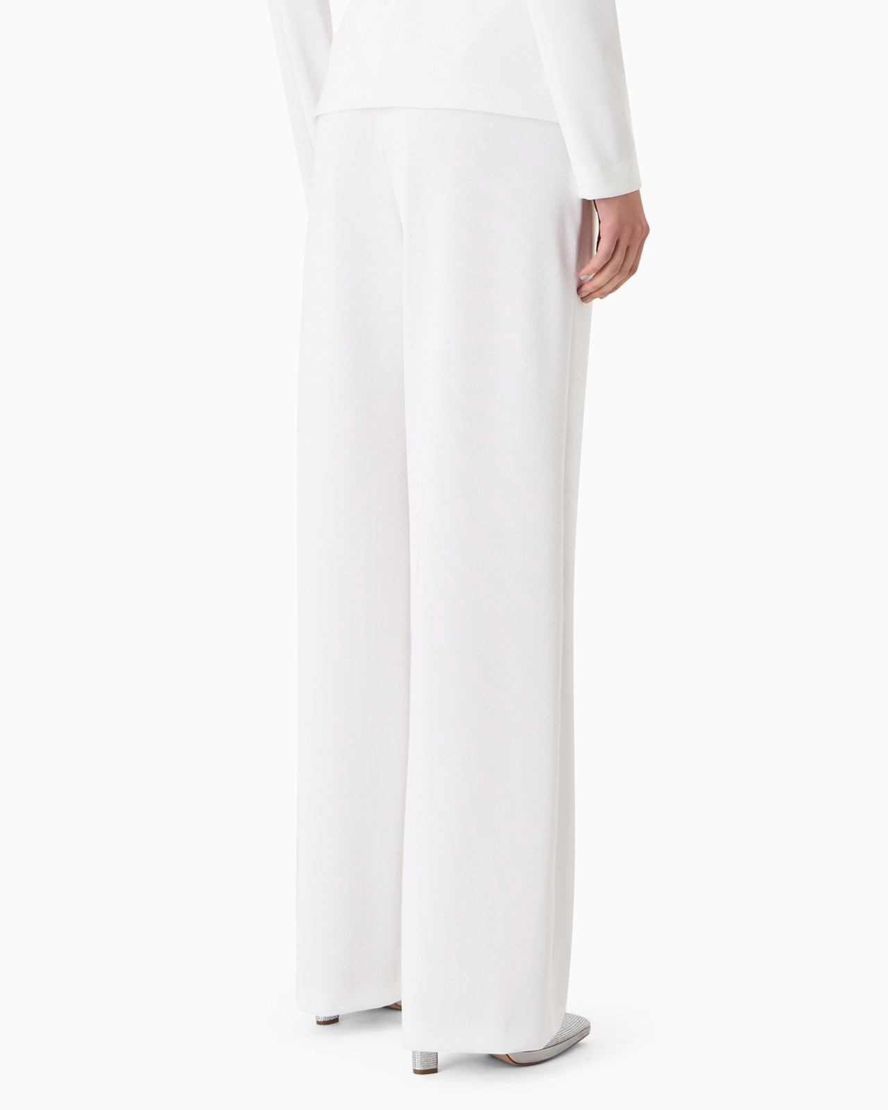 Straight-cut, viscose-blend jersey trousers - 3