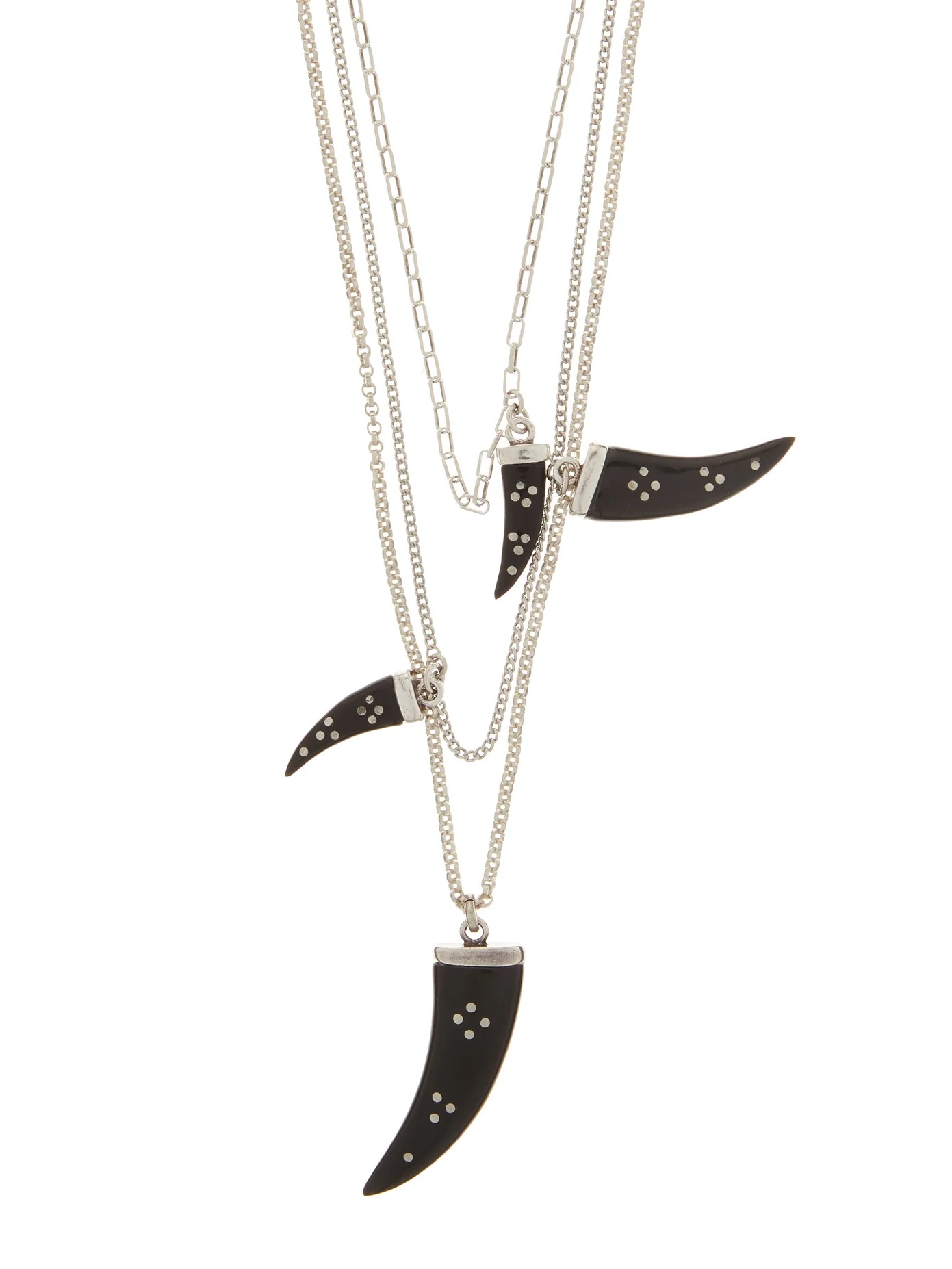 Layered horn-charm necklace - 1