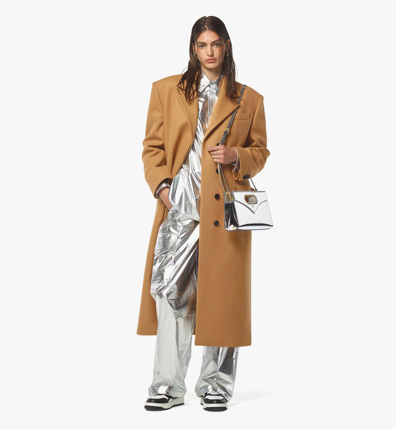 MCM Diamond Tote in Metallic Mirror Leather outlook