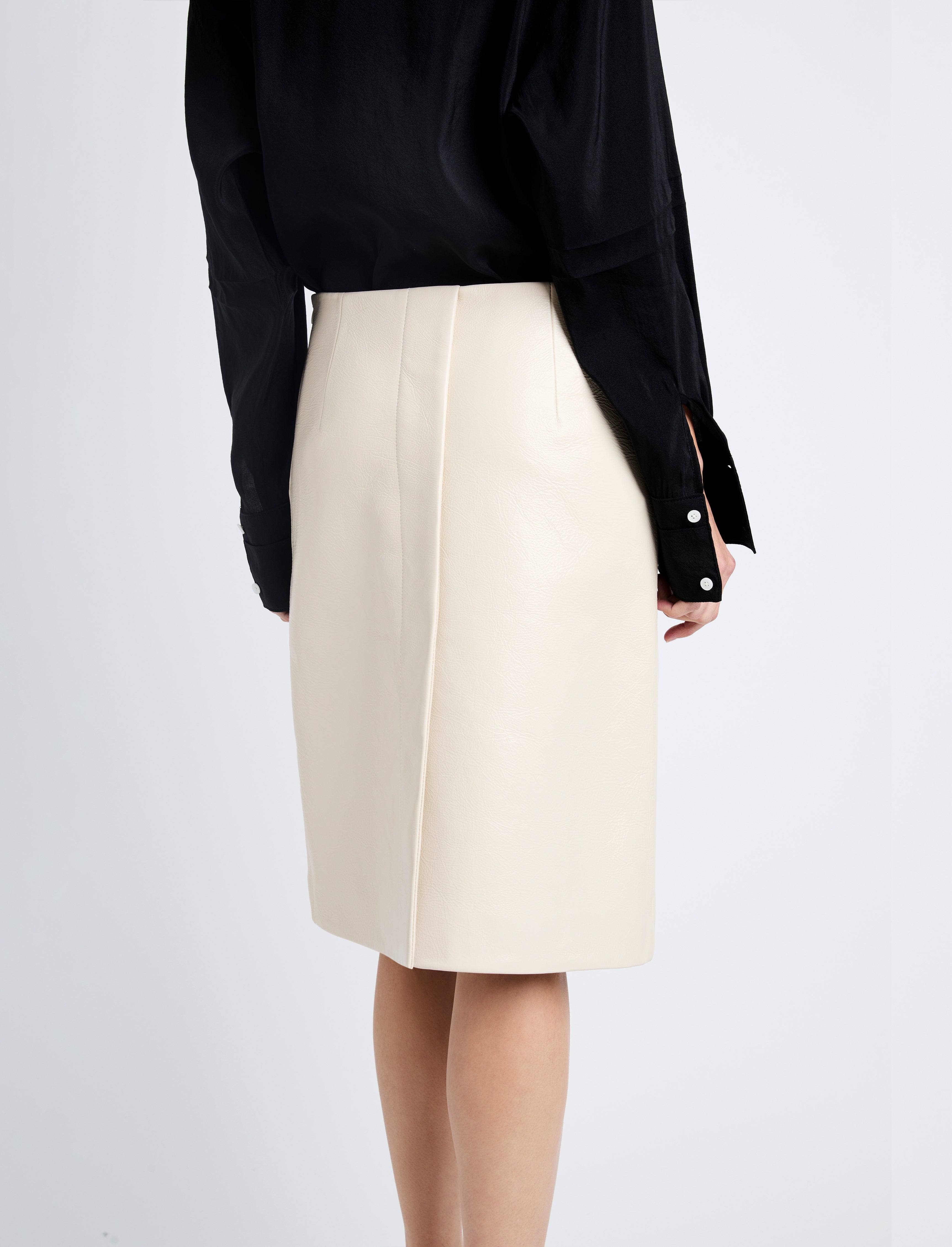 Adele Skirt in Lacquered Leather - 5