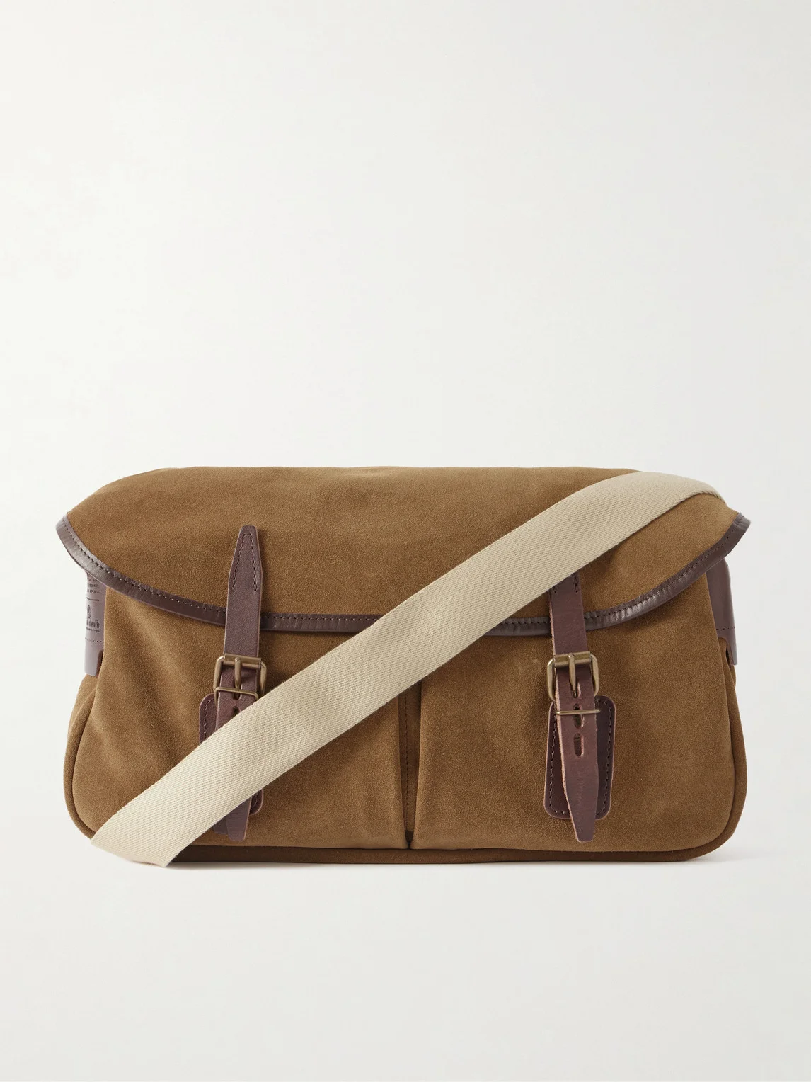 Fisherman's Musette Leather-Trimmed Suede Messenger Bag - 1