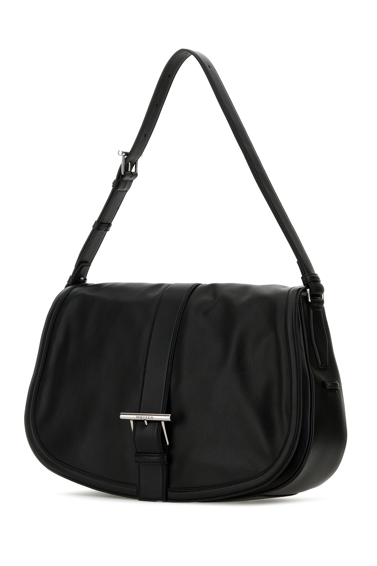 Black leather maxi Satchel shoulder bag - 2