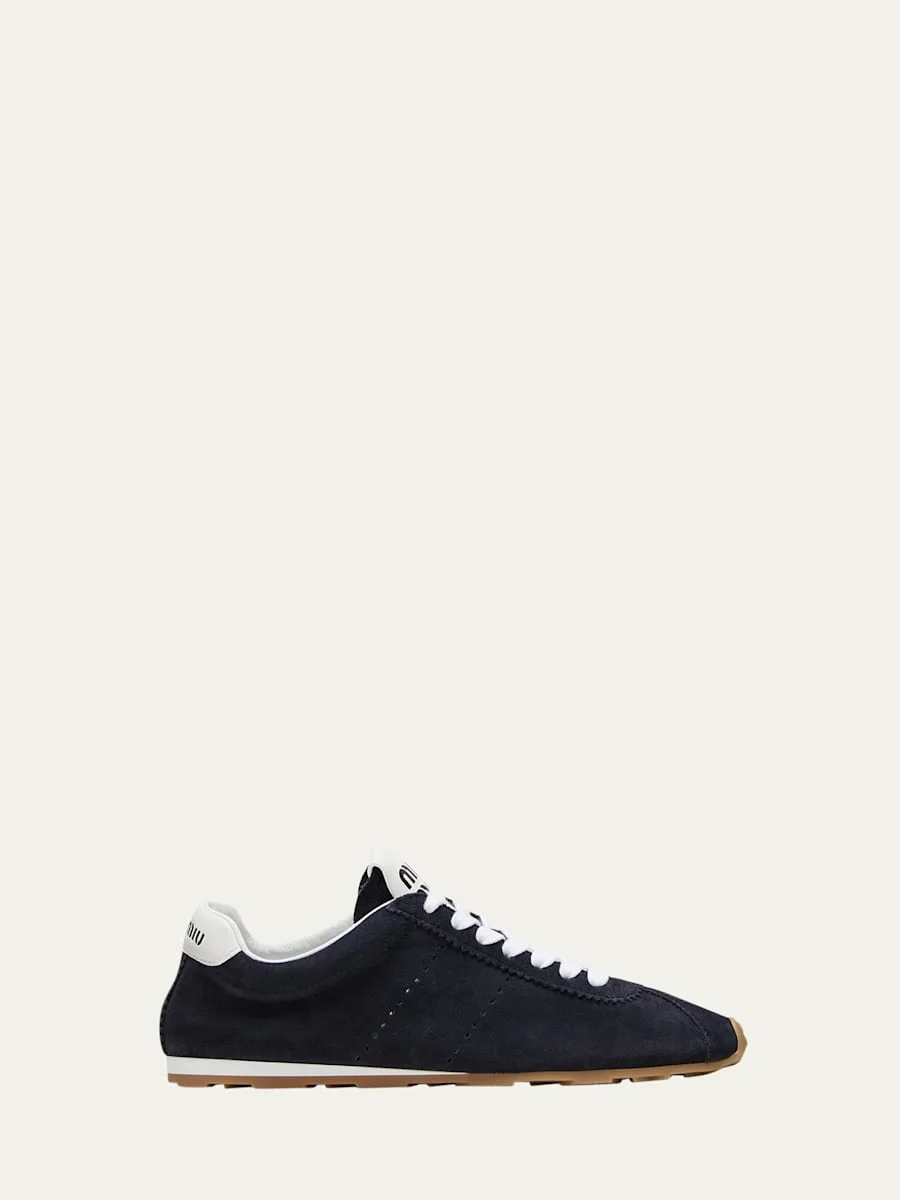 Suede Bicolor Retro Trainer Sneakers - 1