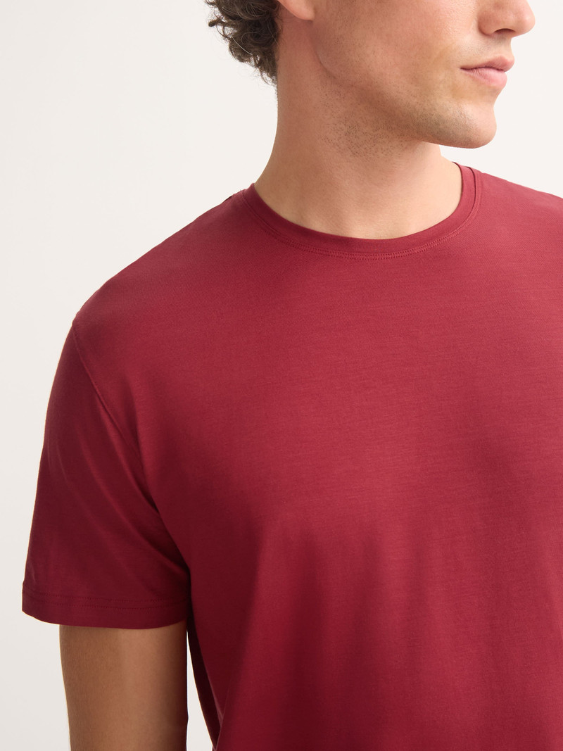 Men's T-Shirt Basel Micro Modal Stretch Rustic Red 5