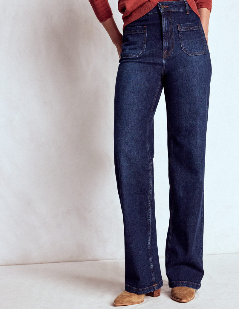 BODEN Straight Leg Pocket Jeans-Dark Vintage outlook